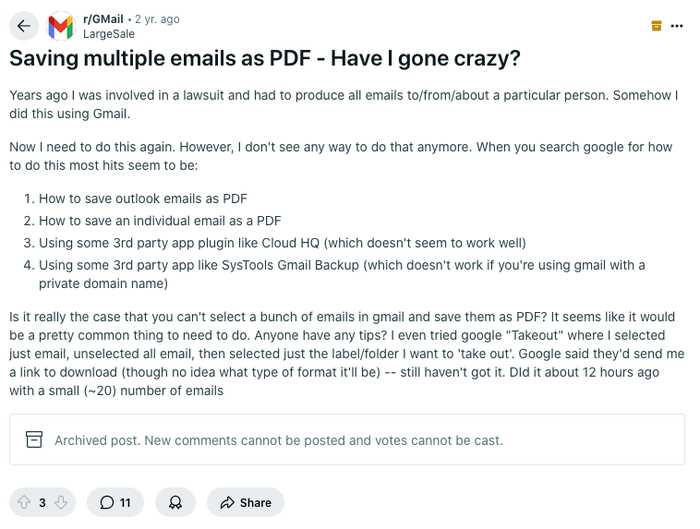 Запускаю 12 стартапов за 12 месяцев #2: Save Emails from Gmail as PDF