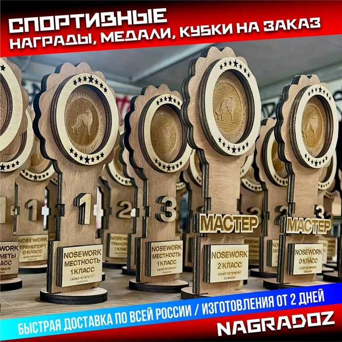 Наградные статуэтки, кубки и медали из акрила и металла