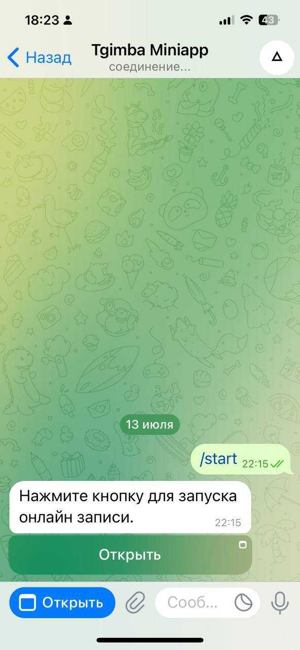 Нужна обратная связь по приложению для онлайн-записи в telegram  Эксперты