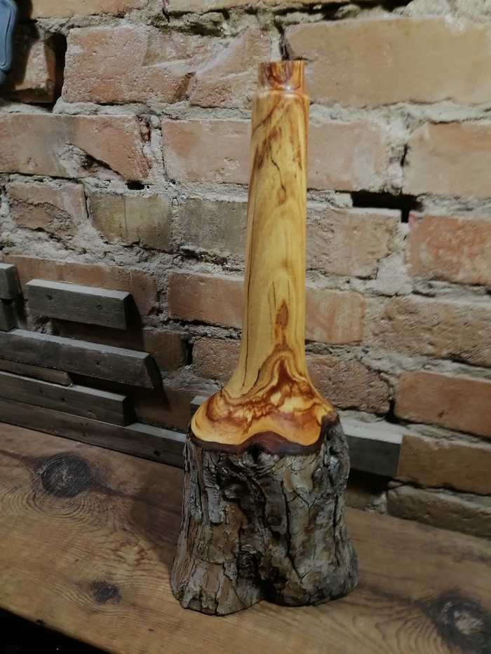 Ваза из чурки своими руками