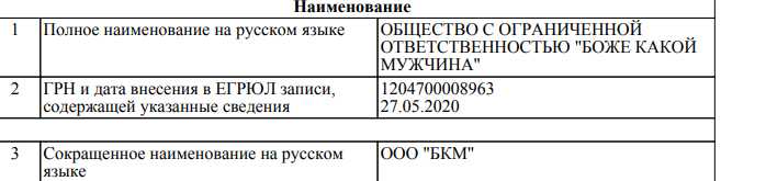 ООО «Бнал», ООО «Тъебись» и ООО «ЧКО»: ТОП самых забавных названий российских ОООшек - 03.10.25 11:43